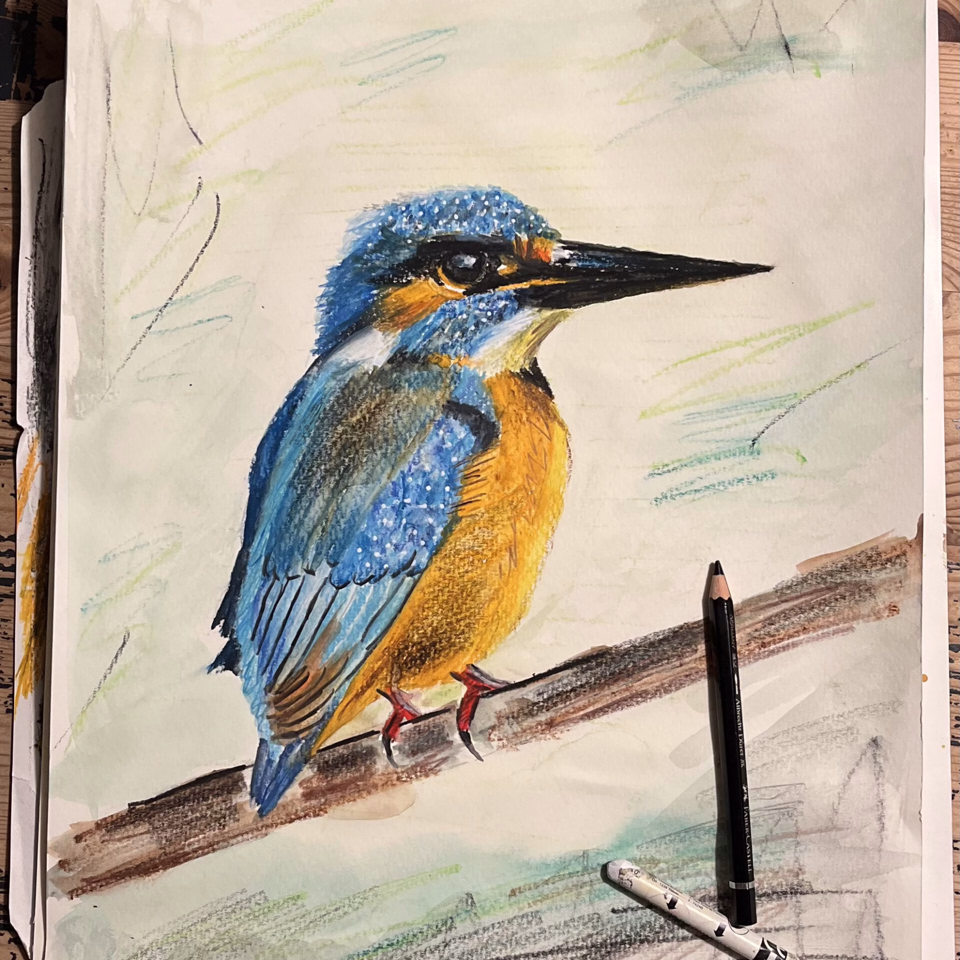 Aquarell Eisvogel
